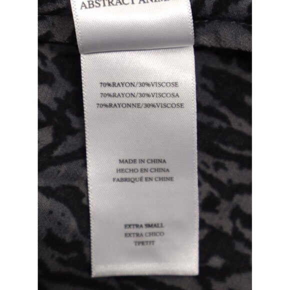 Rails Women's Zana Dress Long Sleeve Charcoal Gray Abstract Animal Print Sz Xs - Picture 8 of 10